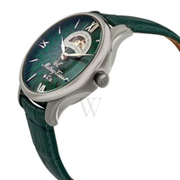 Mathey-Tissot MEN'S Edmond LE Open Heart Leather Green Scale (Open Heart) Dial Watch MC1886AV