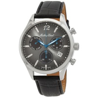Mathey-Tissot MEN'S Urban Chrono Chronograph Leather Black Dial Watch H411CHALN
