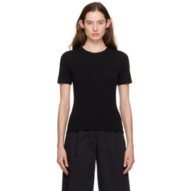 마티유 Matteau Black Fitted T-Shirt 241946F110001