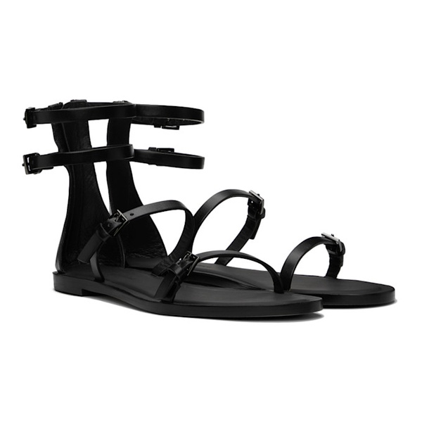  맥스마라 Max Mara Black Evegflat Sandals 241118F124001