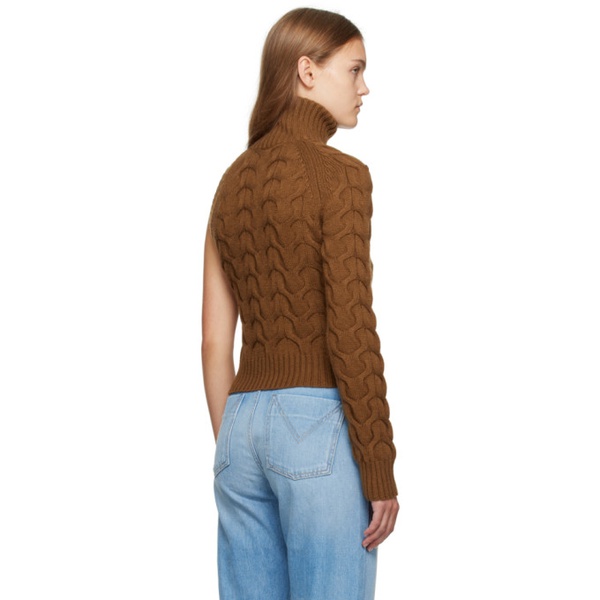 맥스마라 Max Mara Brown Single-Shoulder Sweater 232118F099013