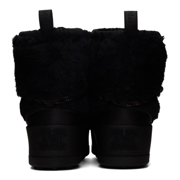  맥스마라 Max Mara Black Faux-Fur Teddyski-Fur Boots 232118F113005