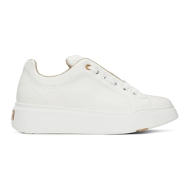 맥스마라 Max Mara White Leather Maxiv Sneakers 222118F128000