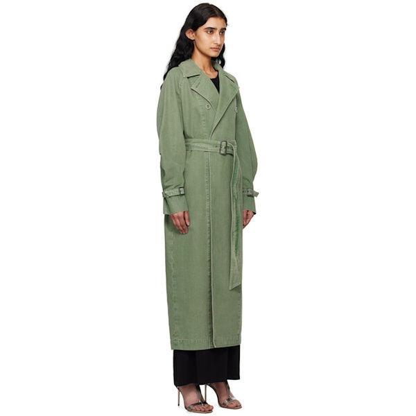  맥스마라 Max Mara Green Corfu Trench Coat 241132F063002