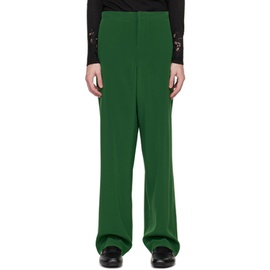 Maximilian Davis Green Spain Yoga Trousers 222742M191001
