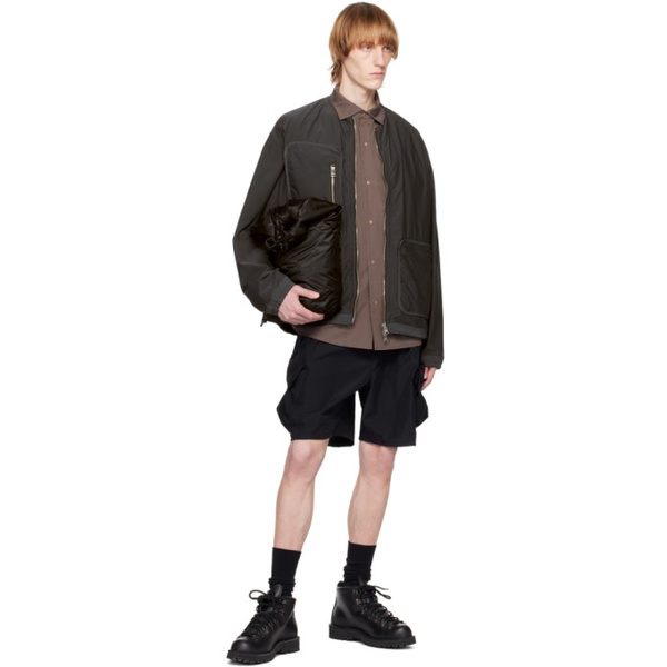  Meanswhile Black Luggage Shorts 231699M193000