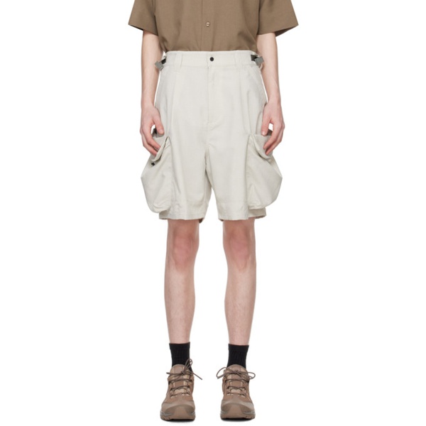  Meanswhile 오프화이트 Off-White Luggage Shorts 241699M193006