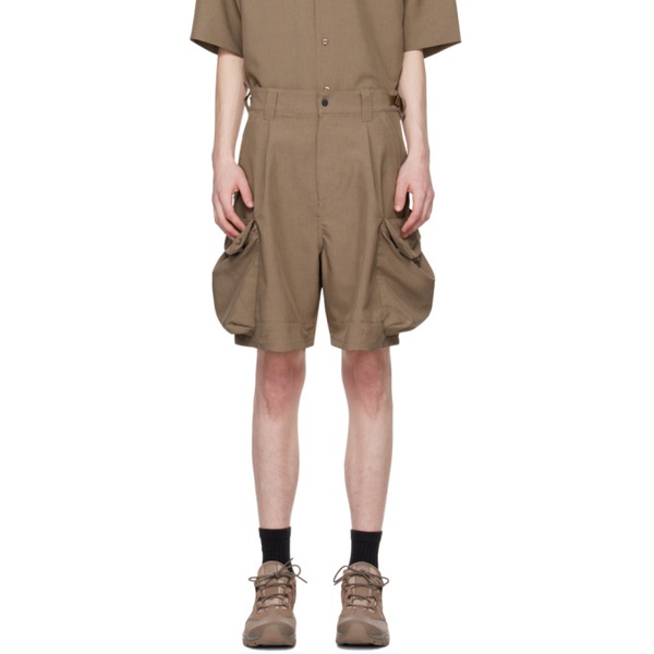  Meanswhile Brown Luggage Shorts 241699M193007