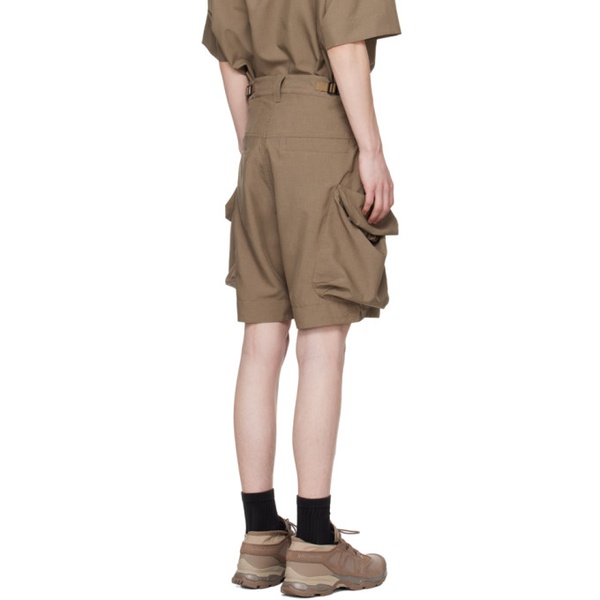  Meanswhile Brown Luggage Shorts 241699M193007