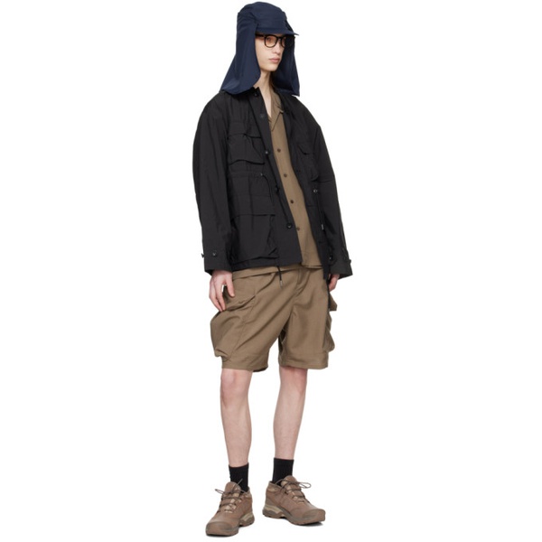  Meanswhile Brown Luggage Shorts 241699M193007