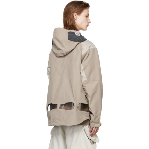  Meanswhile Taupe Air Window Jacket 241699M180016