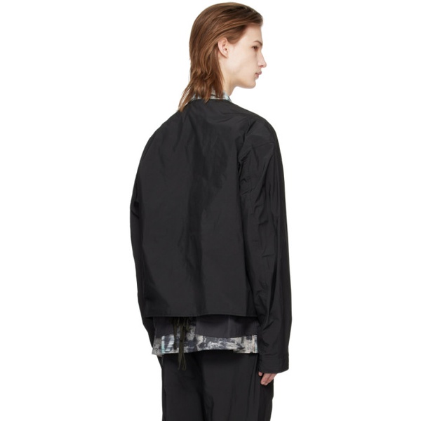  Meanswhile Black Paper Touch 4Way Reversible Jacket 241699M180014