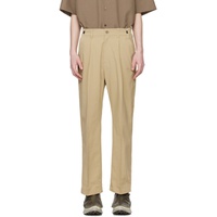 Meanswhile Beige Side Zip Trousers 241699M191008