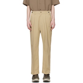 Meanswhile Beige Side Zip Trousers 241699M191008