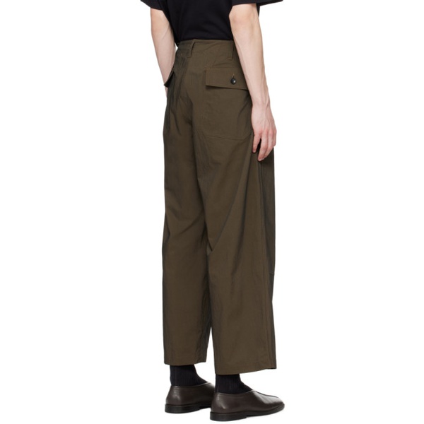  Meanswhile Khaki Dope-Dyed Trousers 241699M191010