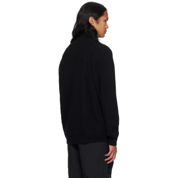  Meanswhile Black Zip Sweater 232699M202003