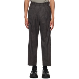 Meanswhile Gray Side Zip Trousers 232699M191005