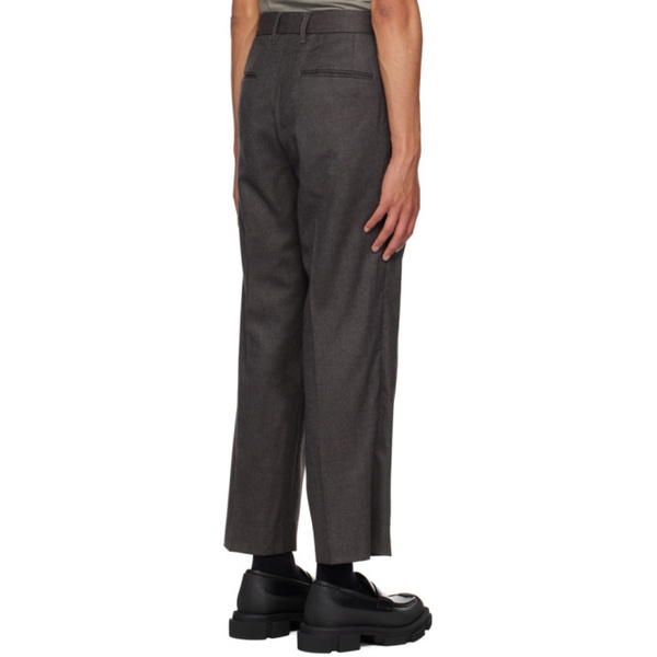  Meanswhile Gray Side Zip Trousers 232699M191005