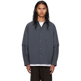 Meanswhile Gray Detachable Sleeve Shirt 232699M192012