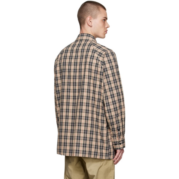  Meanswhile Beige Check Shirt 222699M192011
