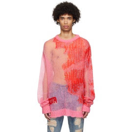 Members of the Rage Pink & Red Sheer Sweater 241152M201002