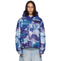 Members of the Rage Blue Camo Puffer Jacket 232152M178000