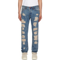 Members of the Rage Blue Distressed Jeans 232152M186004