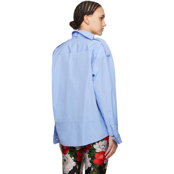  Meryll Rogge Blue Deconstructed Shirt 241512F109000