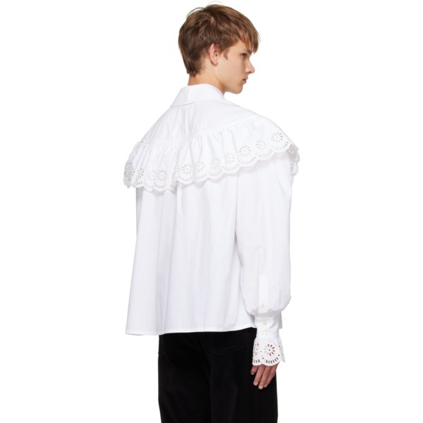  Meryll Rogge White Ruffled Shirt 232512M192004