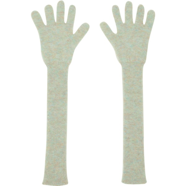  Meryll Rogge Blue Ribbed Gloves 232512M135000