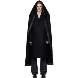 Meryll Rogge Black Hooded Coat 222512F059000