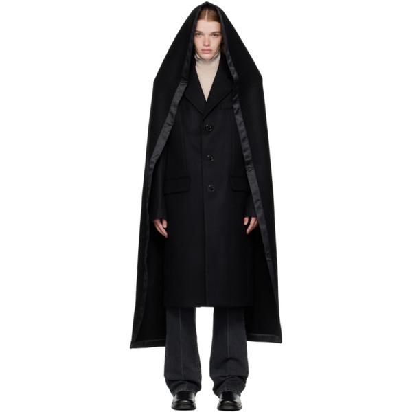  Meryll Rogge Black Hooded Coat 222512F059000