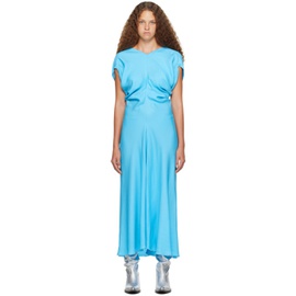 Meryll Rogge Blue Cap Sleeve Maxi Dress 231512F054000