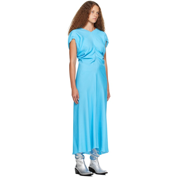  Meryll Rogge Blue Cap Sleeve Maxi Dress 231512F054000