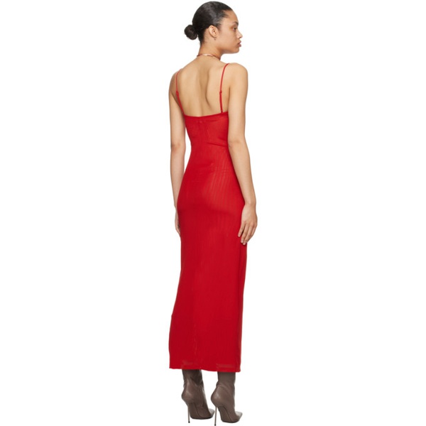  미아우 Miaou SSENSE Exclusive Red Thais Maxi Dress 232224F055005