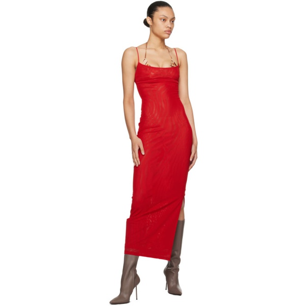  미아우 Miaou SSENSE Exclusive Red Thais Maxi Dress 232224F055005
