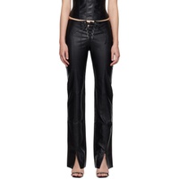 미아우 Miaou Black Element Faux-Leather Pants 222224F087010