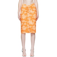 미아우 Miaou Orange Preston Midi Skirt 222224F092010
