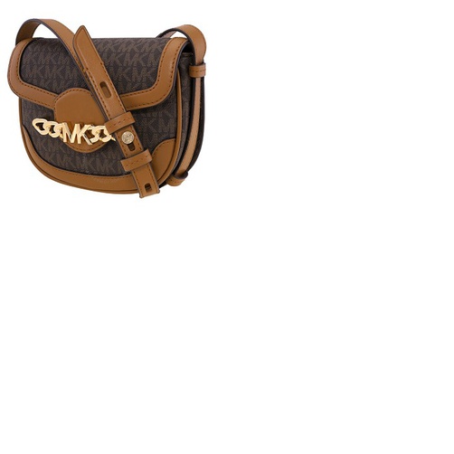 Michael Kors Ladies Hally Extra-Small Embellished Logo Crossbody Bag-  Orange: Handbags