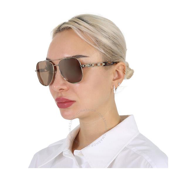마이클 코어스 Michael Kors Chianti Gold Mirror Pilot Ladies Sunglasses MK1121 10147P 58