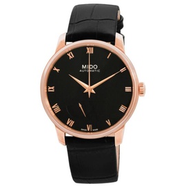 Mido MEN'S Baroncelli III Leather Black Dial Watch M027.428.36.053.00