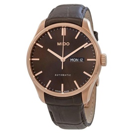 Mido MEN'S Belluna II Leather Brown Dial Watch M0246303629100