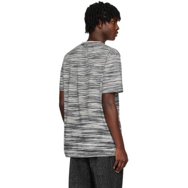  미소니 Missoni Black & White Striped T-Shirt 232884M213007