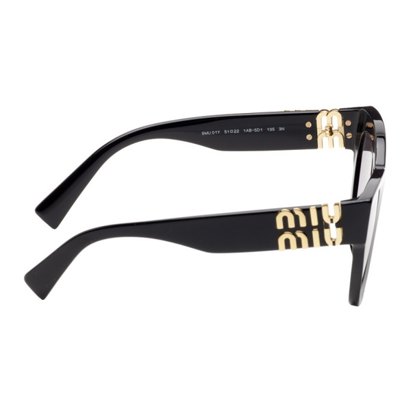  Miu Miu Eyewear Black Glimpse Sunglasses 241209F005023