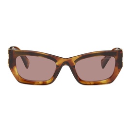 Miu Miu Eyewear Brown Glimpse Sunglasses 242209F005003