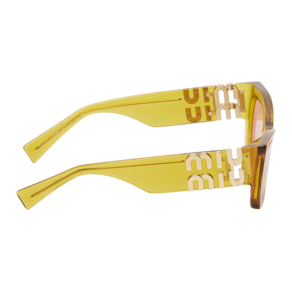  Miu Miu Eyewear Orange Glimpse Sunglasses 242209F005008