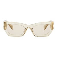 Miu Miu Eyewear Beige Glimpse Sunglasses 242209F005012