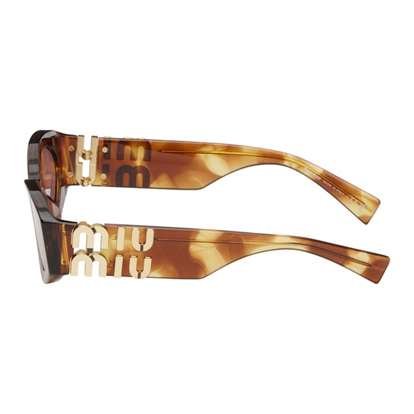  Miu Miu Eyewear Brown Glimpse Sunglasses 242209F005013