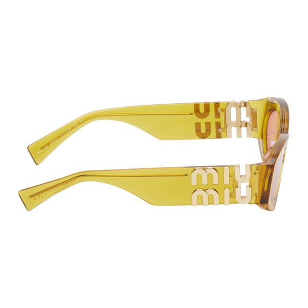  Miu Miu Eyewear Orange Glimpse Sunglasses 242209F005014