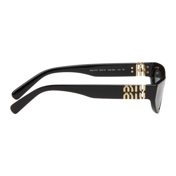  Miu Miu Eyewear Black Glimpse Sunglasses 241209F005009